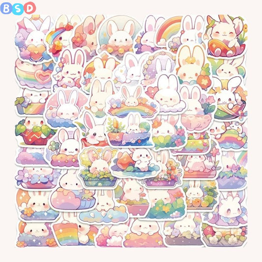 Autocollant kawaii Les lapins