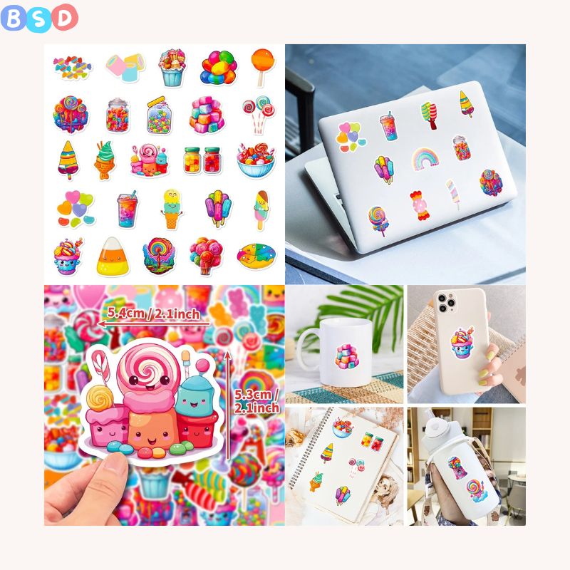 Autocollant kawaii Les petites douceurs 🍓🍡🍬🍭