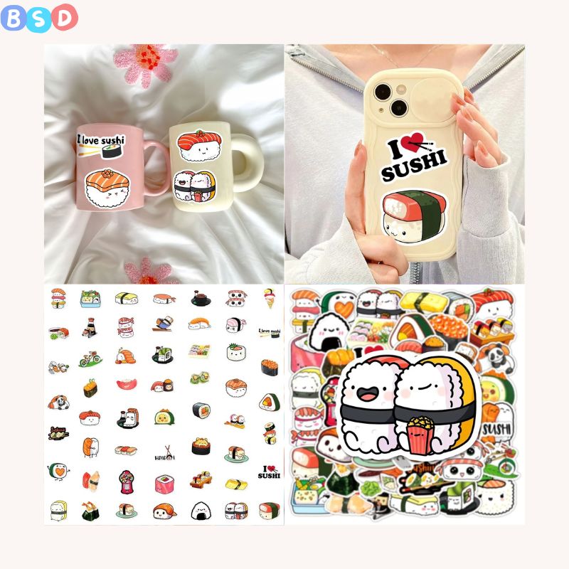 Autocollant kawaii Sushi