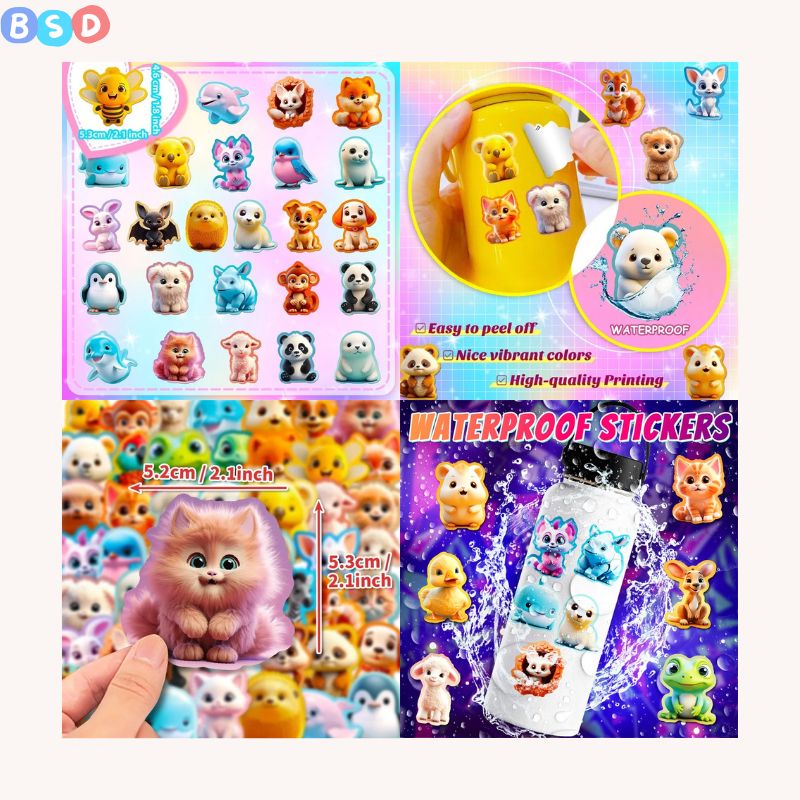 Autocollant kawaii Les petits monstres